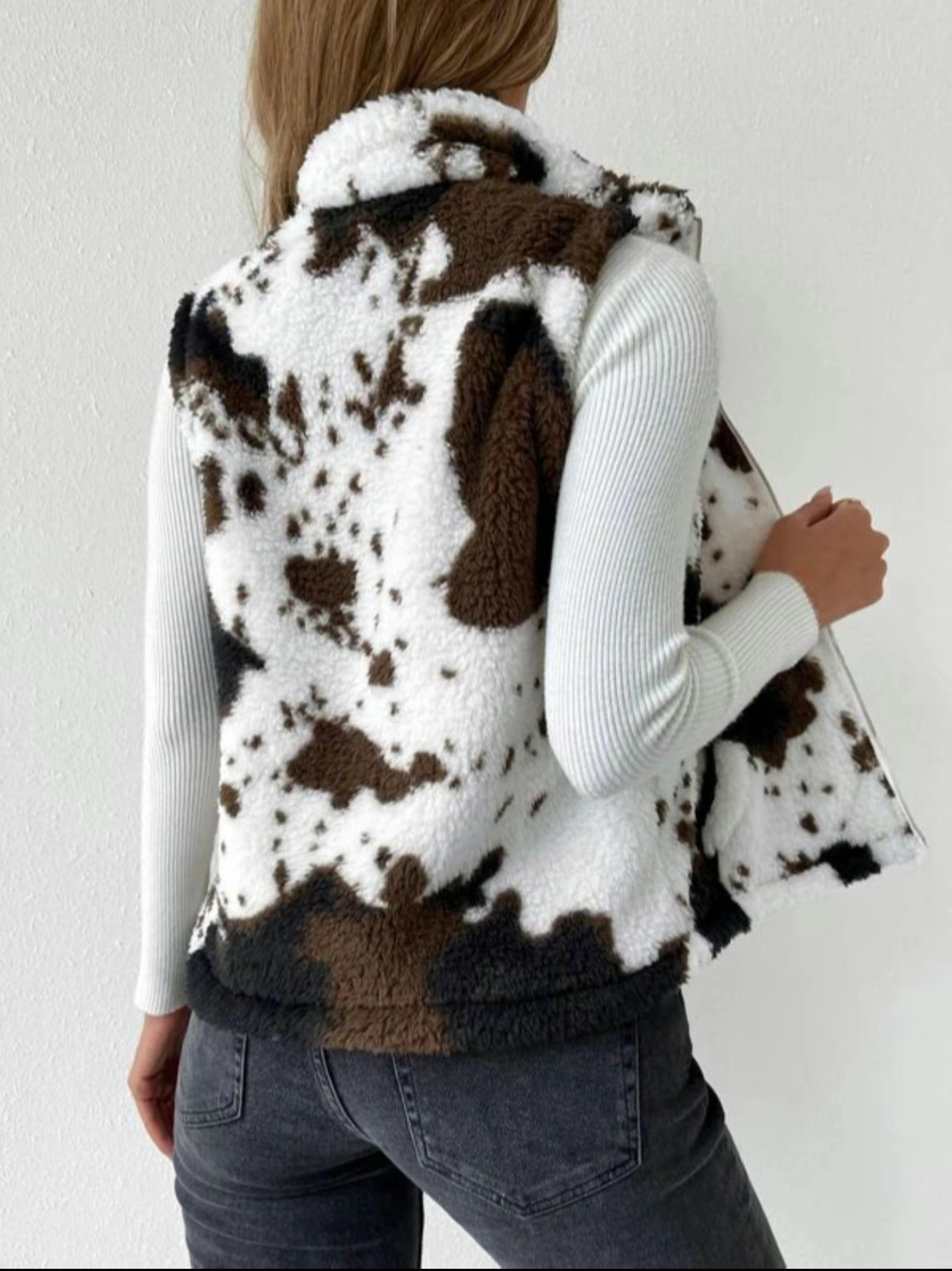 Cow Print Vest